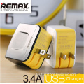 REMAX 3.4A Dual USB Port Universal Travel Charger Adapter US Plug For Cellphone Tablet
